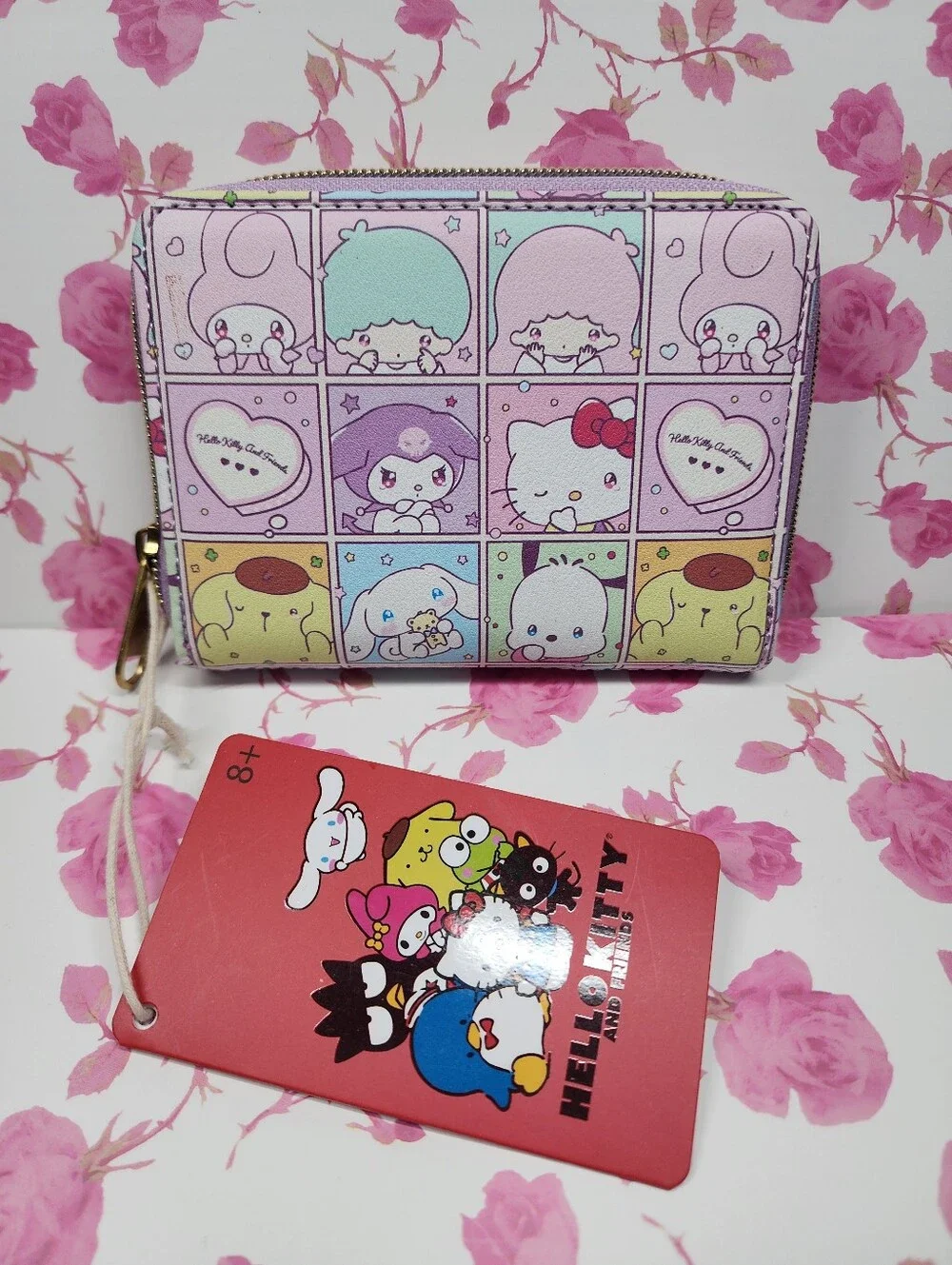 Loungefly Sanrio Pastel Character Zip Wallet in Pink, Lavender & Mint
